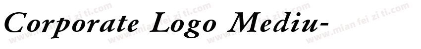 Corporate Logo Mediu字体转换